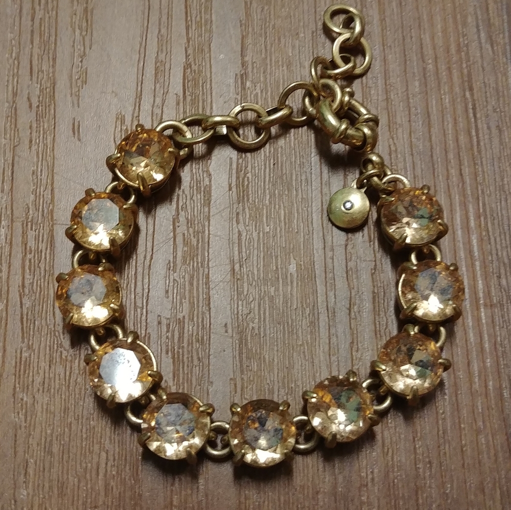 SOLD J.Crew champagne crystal bracelet - Picture 3 of 7